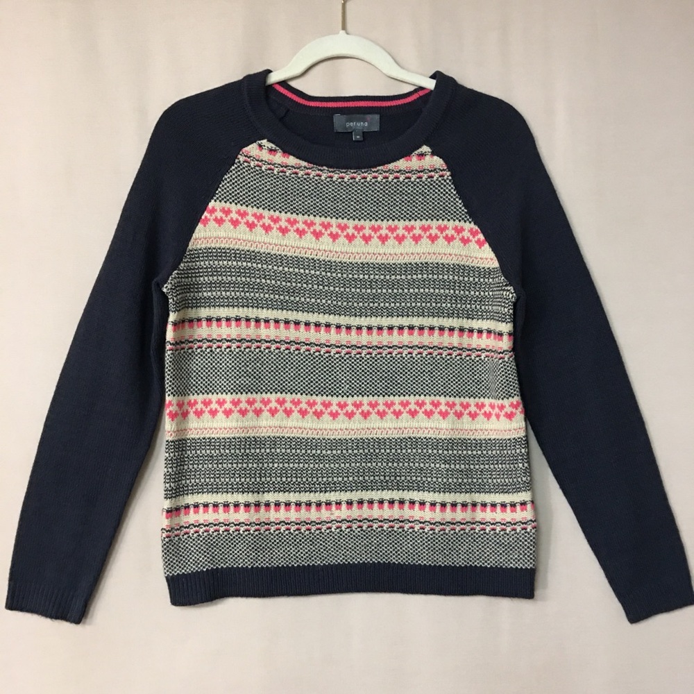 Marks & Spencer PERUNA Women’s Striped Knit Sweater Sz 10 Uk